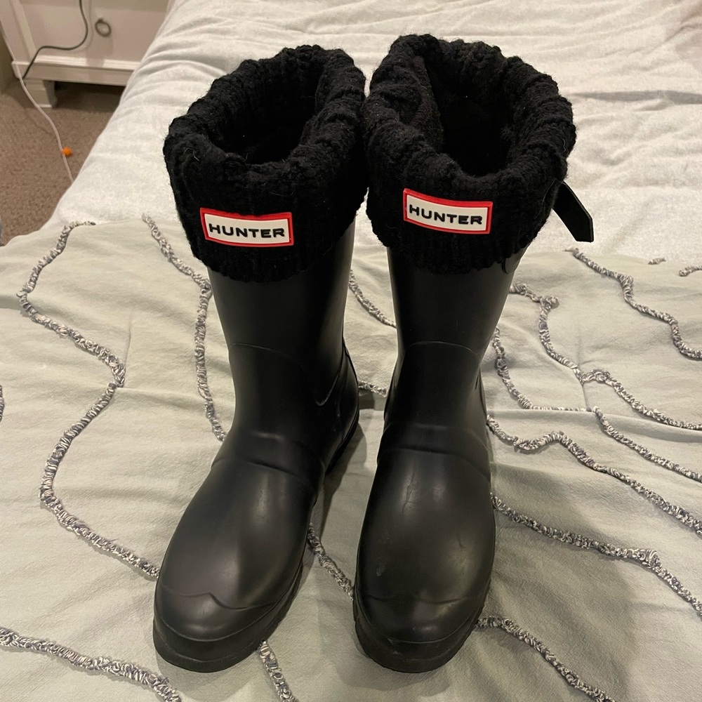 Hunter rain boots tall